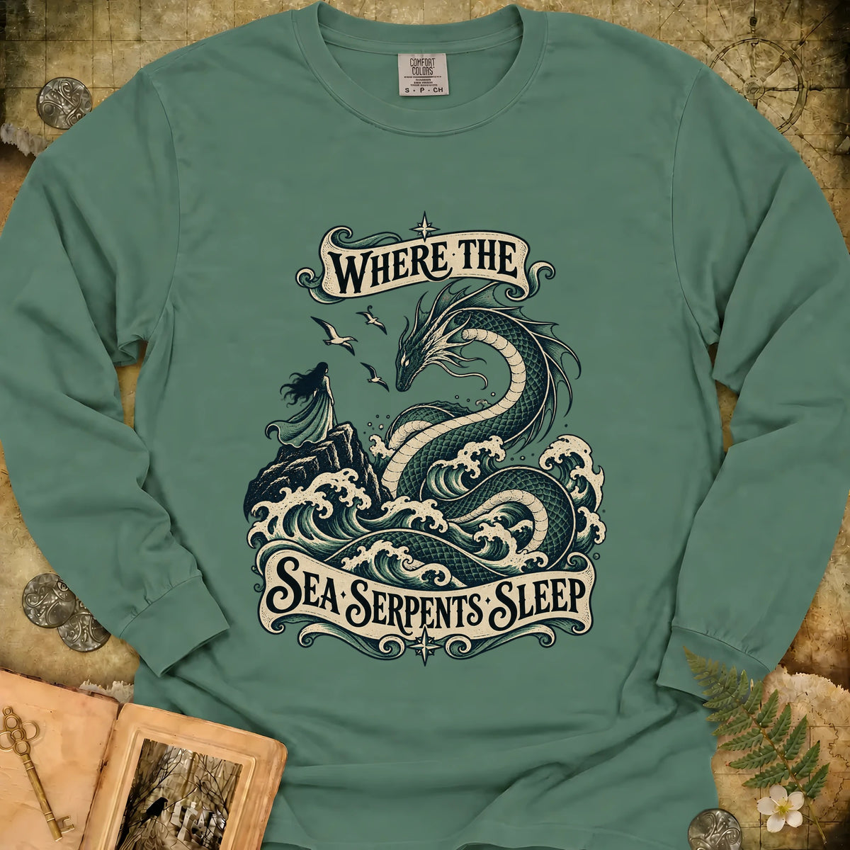 The Sea Serpents Long Sleeve T-Shirt - Light Green
