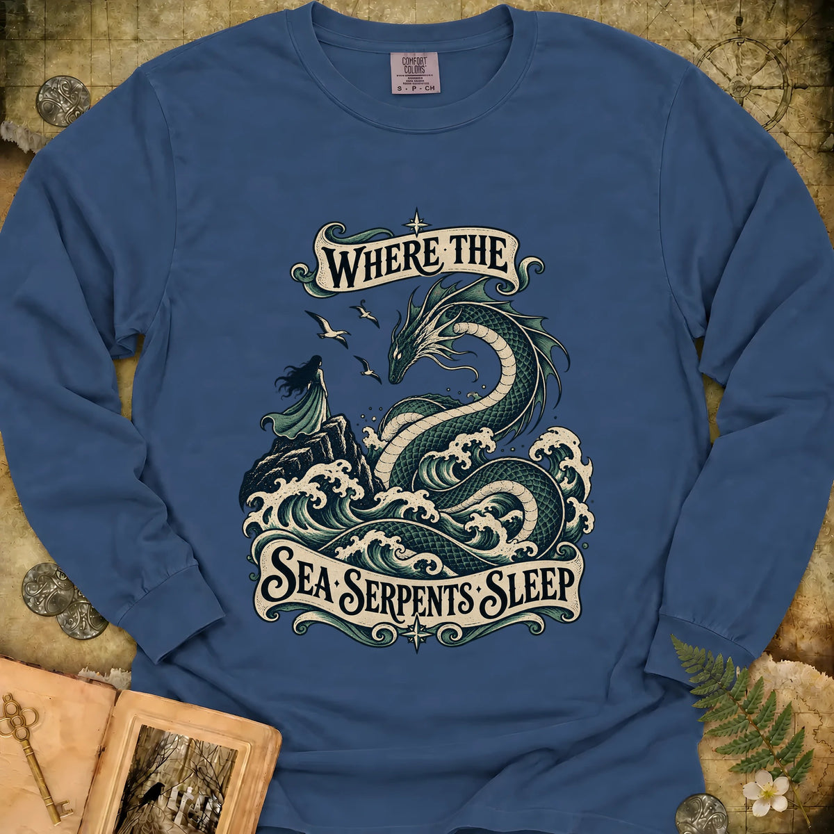 The Sea Serpents Long Sleeve T-Shirt - Midnight