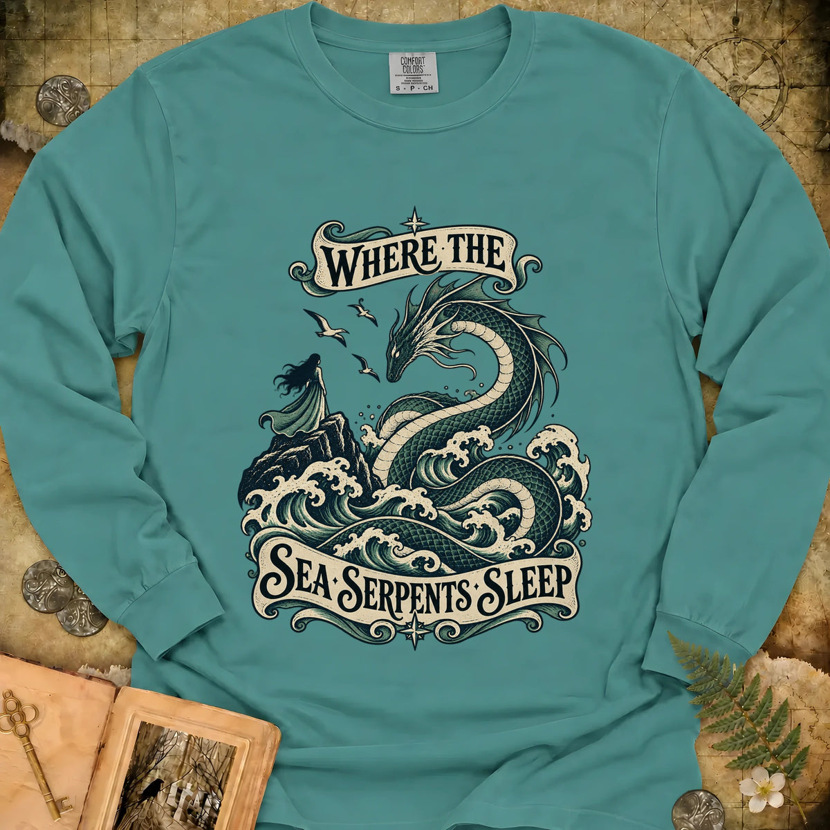 The Sea Serpents Long Sleeve T-Shirt - Seafoam