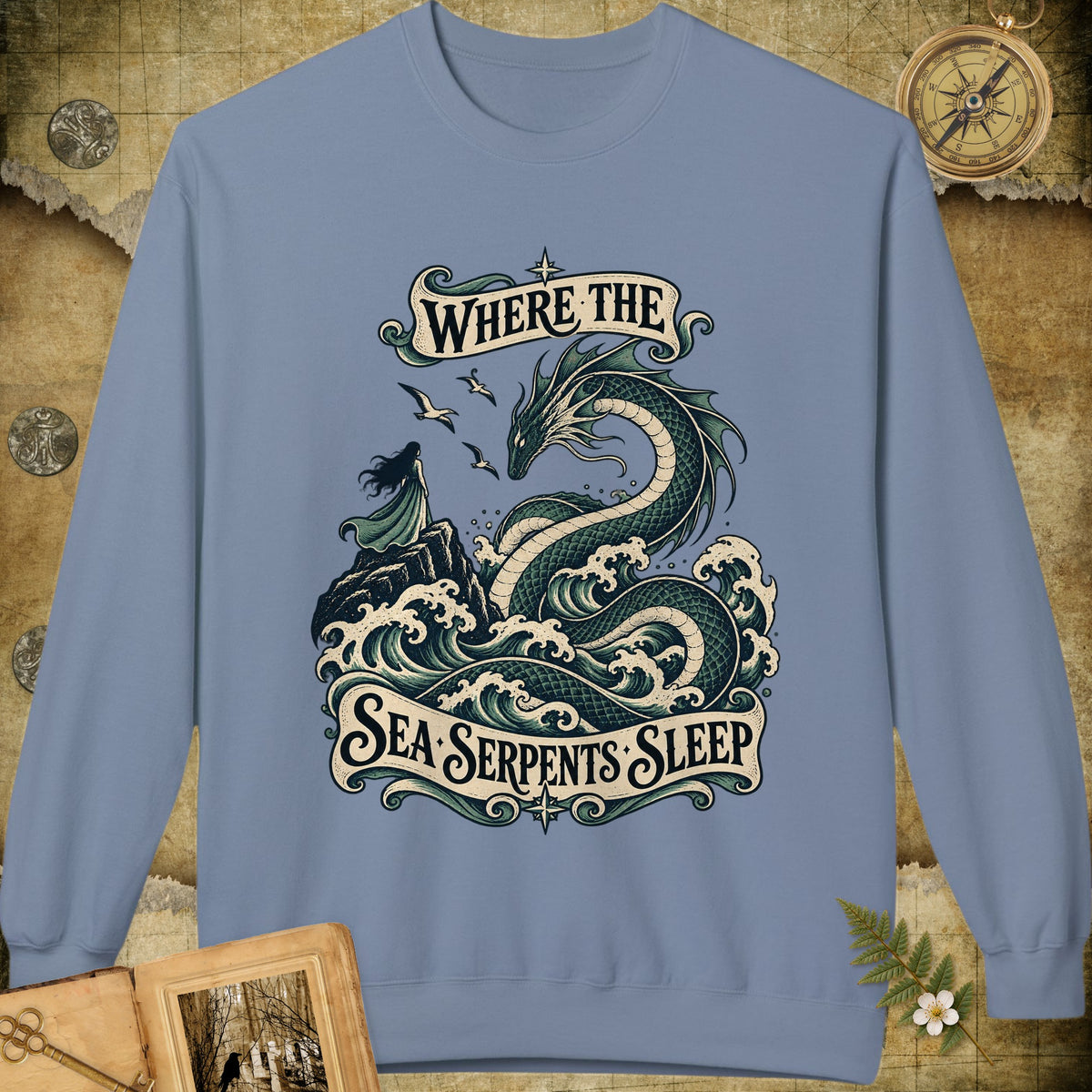 The Sea Serpents Sweatshirt - Stone Blue