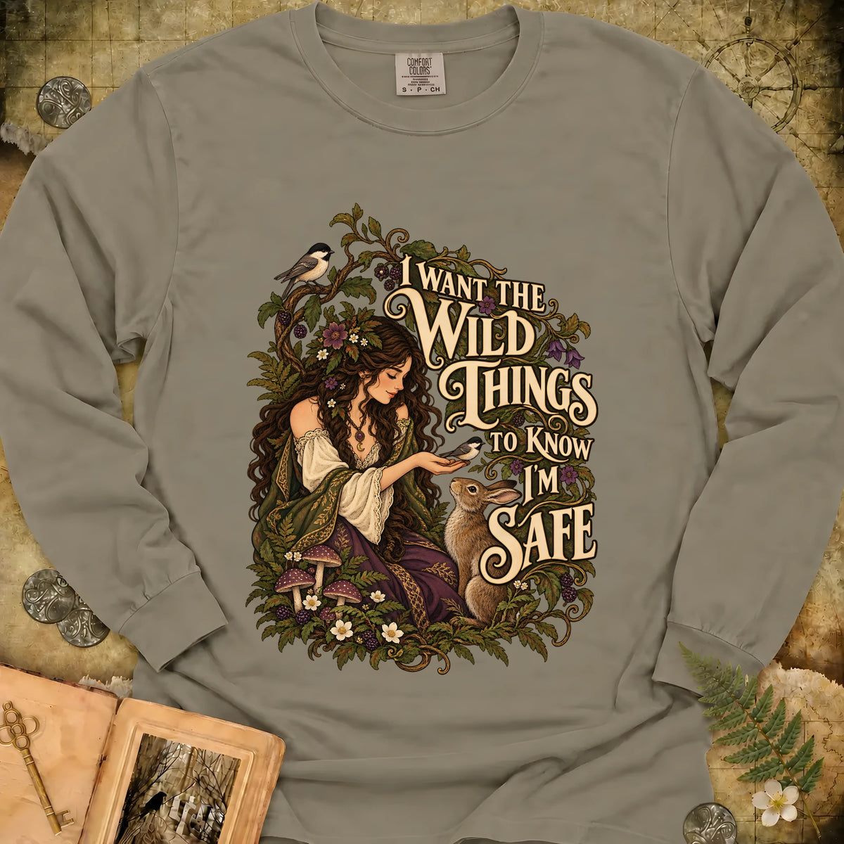 The Woodland Trust Long Sleeve T-Shirt - Sandstone