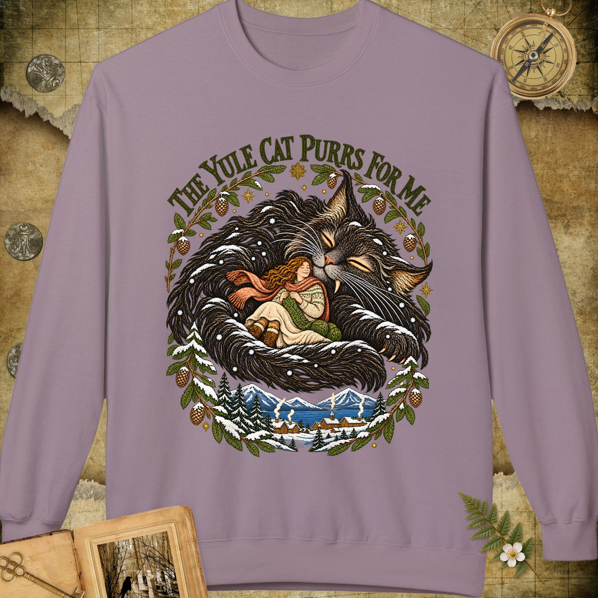 The Yule Cat Purrs For Me Sweatshirt - Paragon