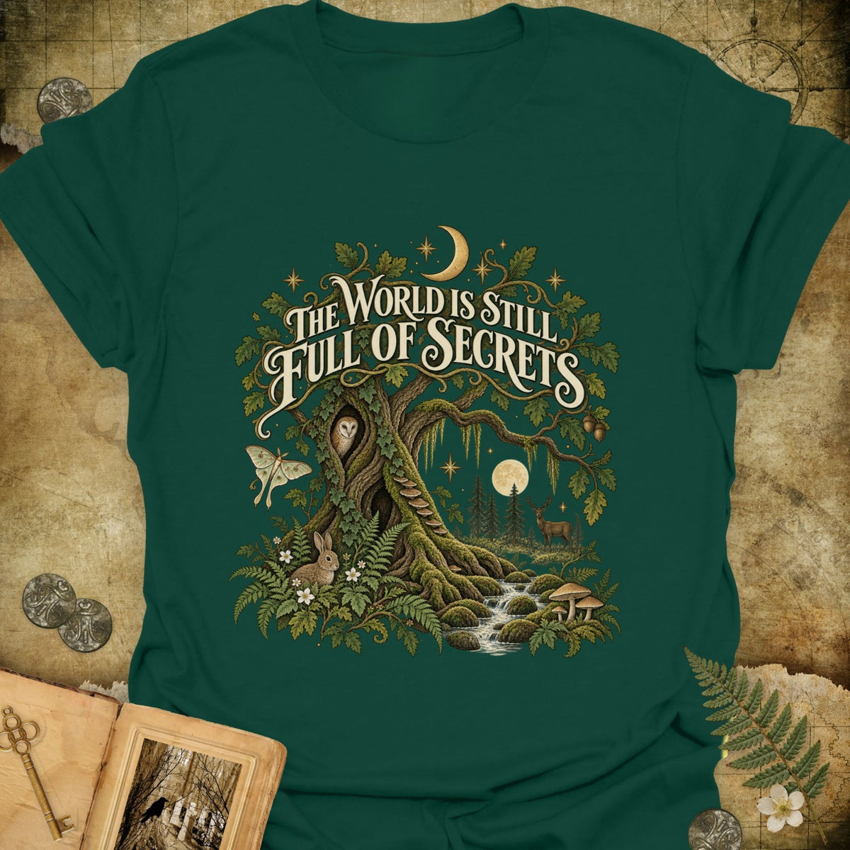 TLWIF Studio | Forest Green | Full of Secrets T-Shirt