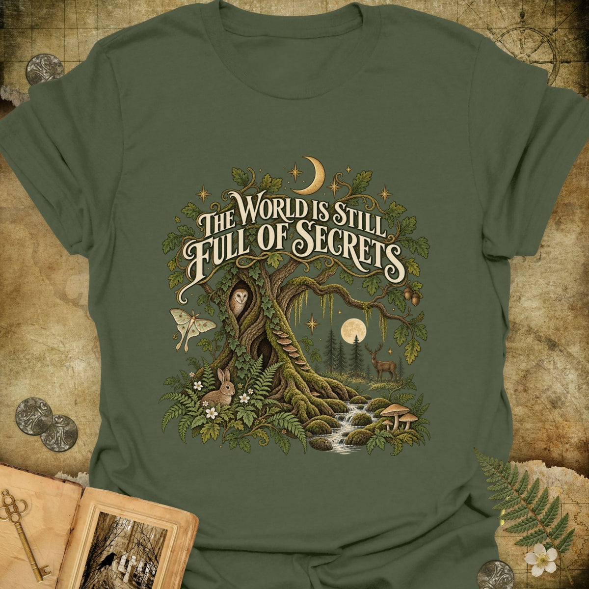 TLWIF Studio | Military Green | Full of Secrets T-Shirt