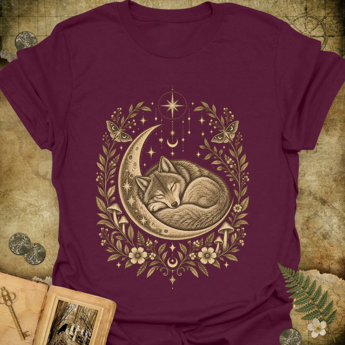 TLWIF Studio | Maroon | Forest Dreaming T-Shirt