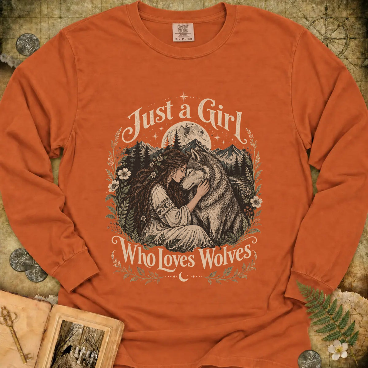 Just a Girl Who Loves Wolves Long Sleeve T-Shirt