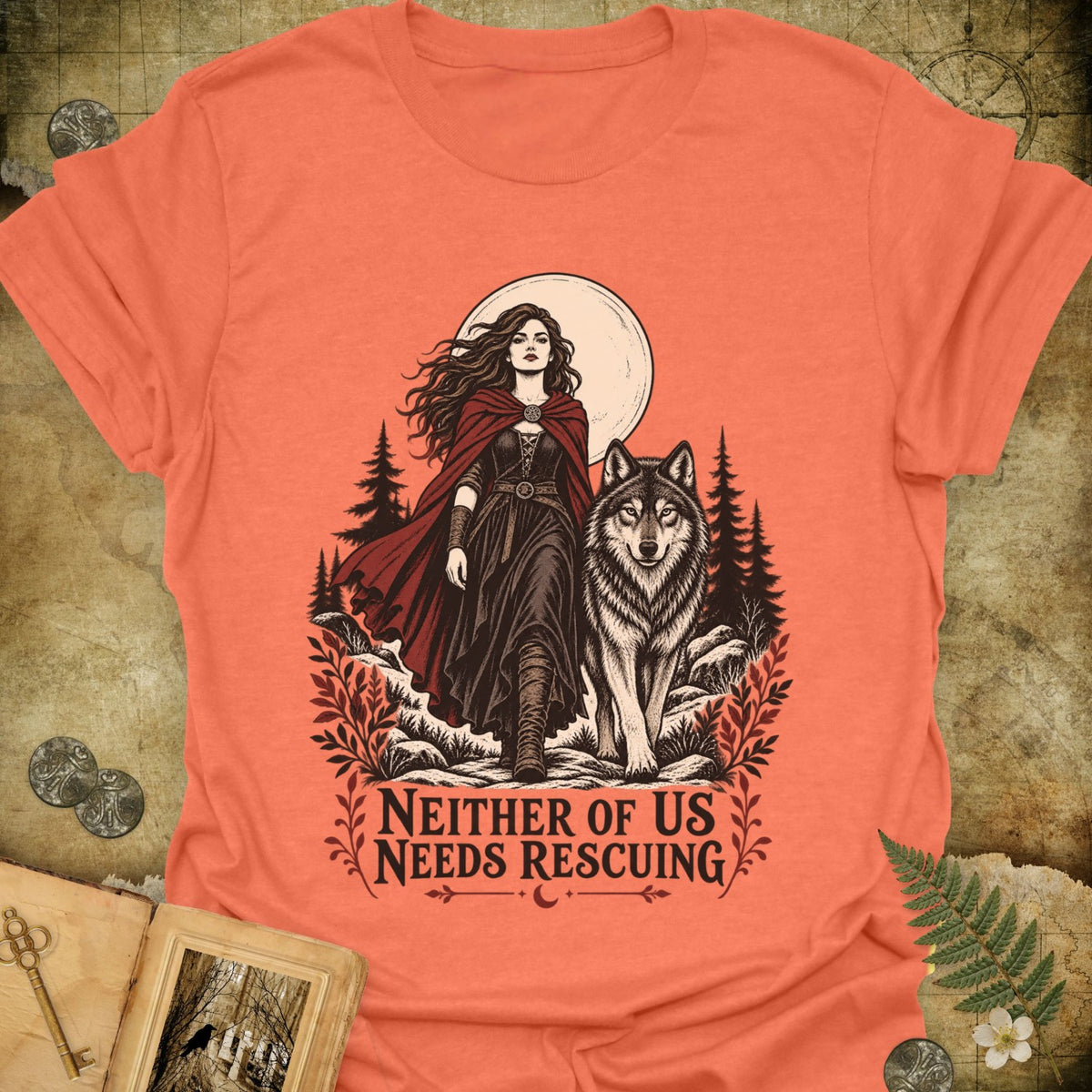 TLWIF Studio | Heather Orange | No Rescuing T-Shirt