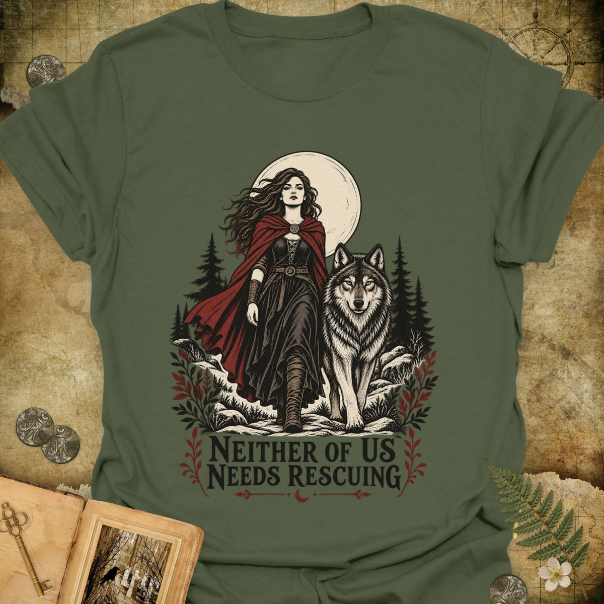 TLWIF Studio | Military Green | No Rescuing T-Shirt