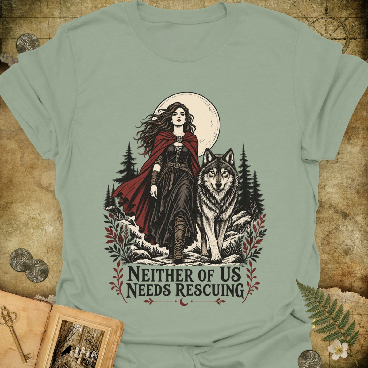 TLWIF Studio | Sage | No Rescuing T-Shirt