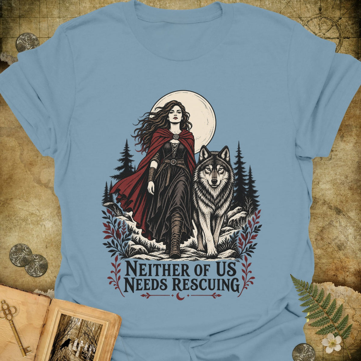 TLWIF Studio | Stone Blue | No Rescuing T-Shirt