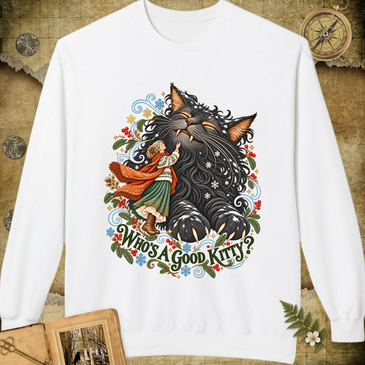 Who's A Good Kitty Sweatshirt - White