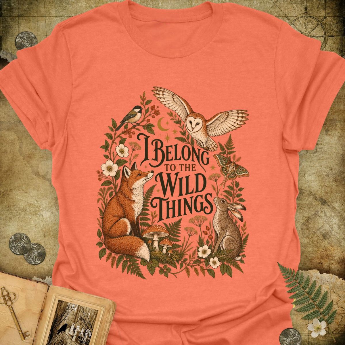 TLWIF Studio | Heather Orange | I Belong to the Wild Things T-Shirt