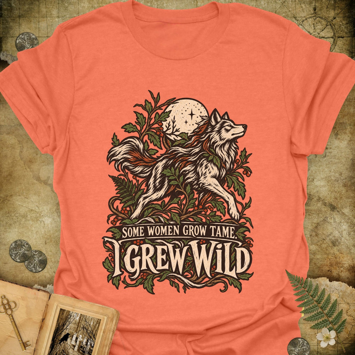 TLWIF Studio | Heather Orange | I Grew Wild T-Shirt