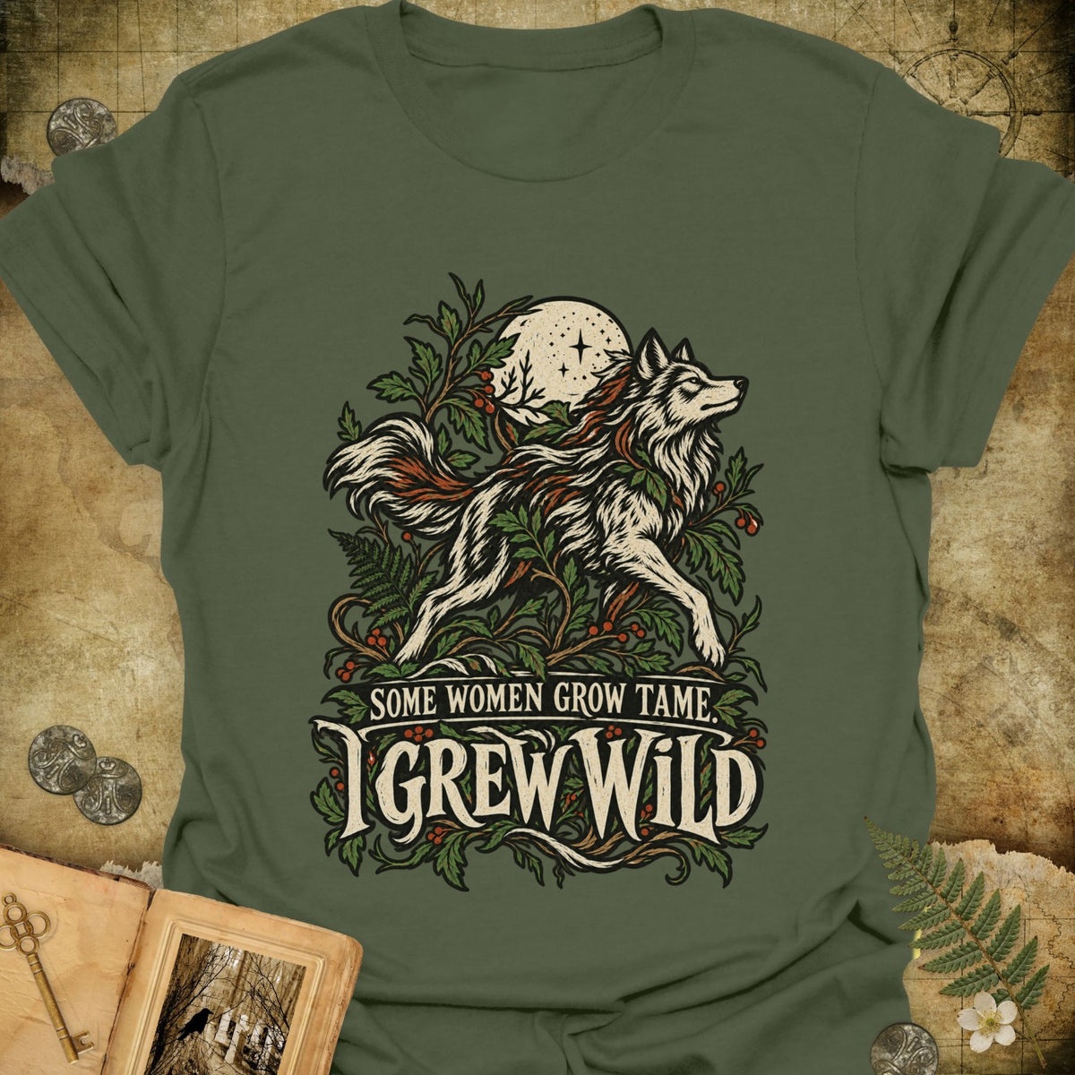 TLWIF Studio | Military Green | I Grew Wild T-Shirt