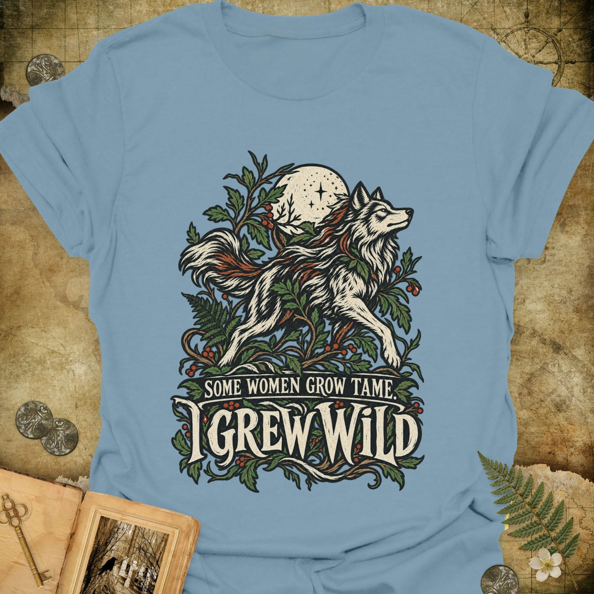 TLWIF Studio | Stone Blue | I Grew Wild T-Shirt