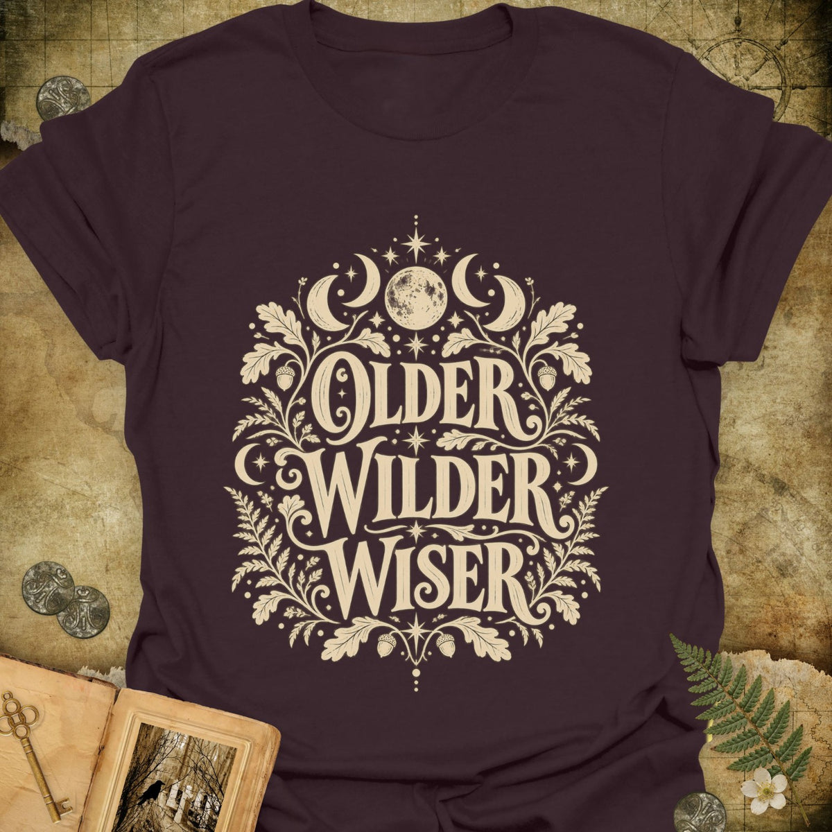 TLWIF Studio | Dark Chocolate | Older Wilder Wiser T-Shirt