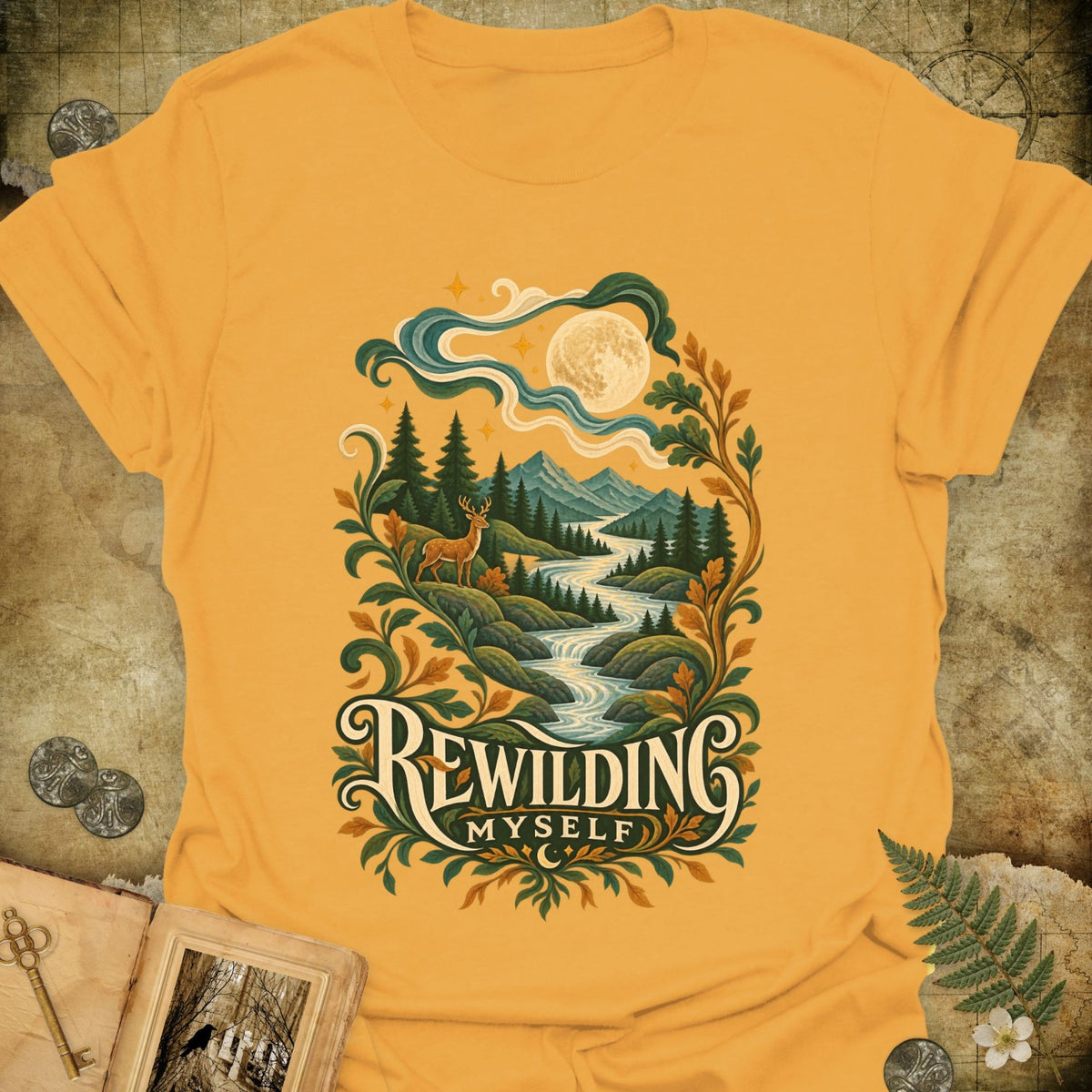 TLWIF Studio | Gold | Rewilding Myself T-Shirt