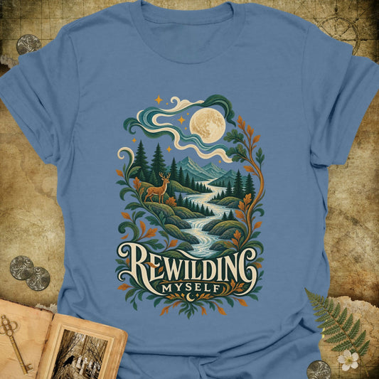 TLWIF Studio | Indigo Blue | Rewilding Myself T-Shirt