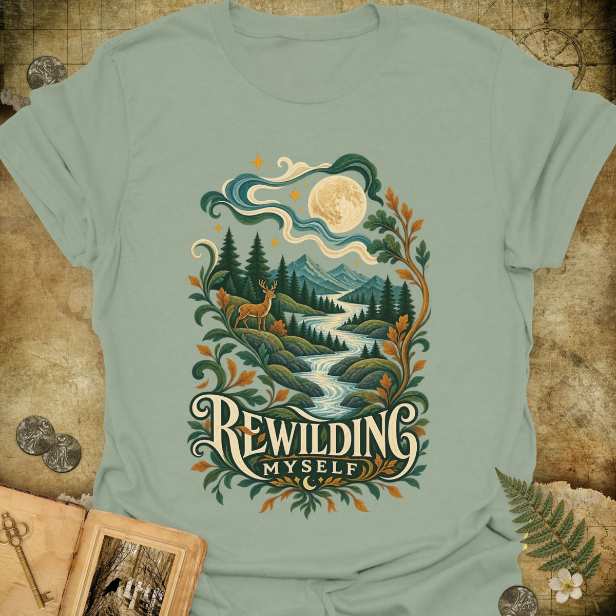 TLWIF Studio | Sage | Rewilding Myself T-Shirt