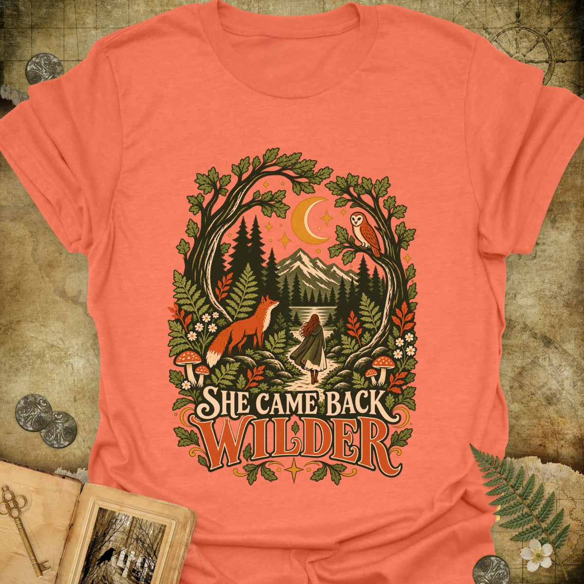 TLWIF Studio | Heather Orange | She Came Back Wilder T-Shirt