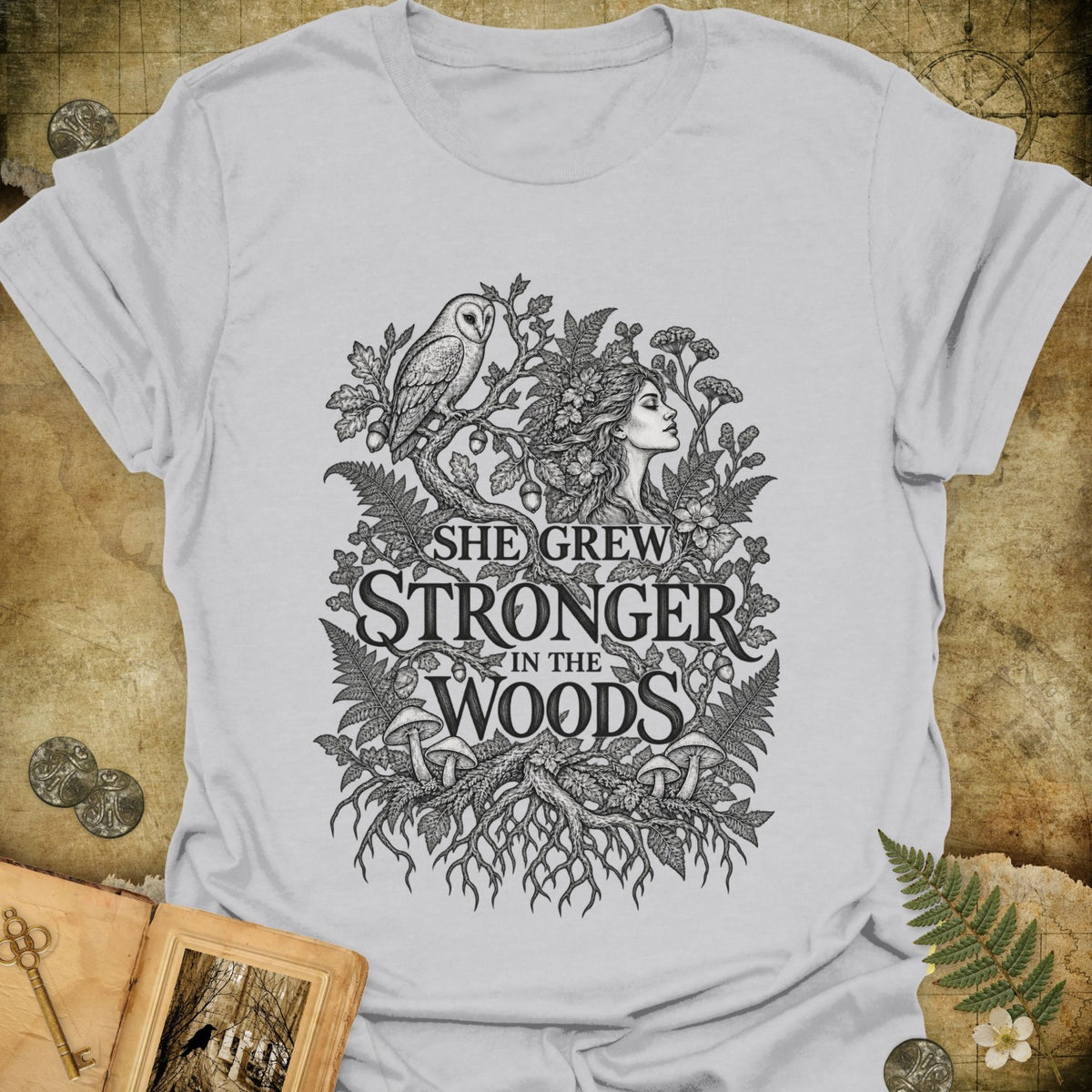 TLWIF Studio | Ice Grey | Stronger in the Woods T-Shirt