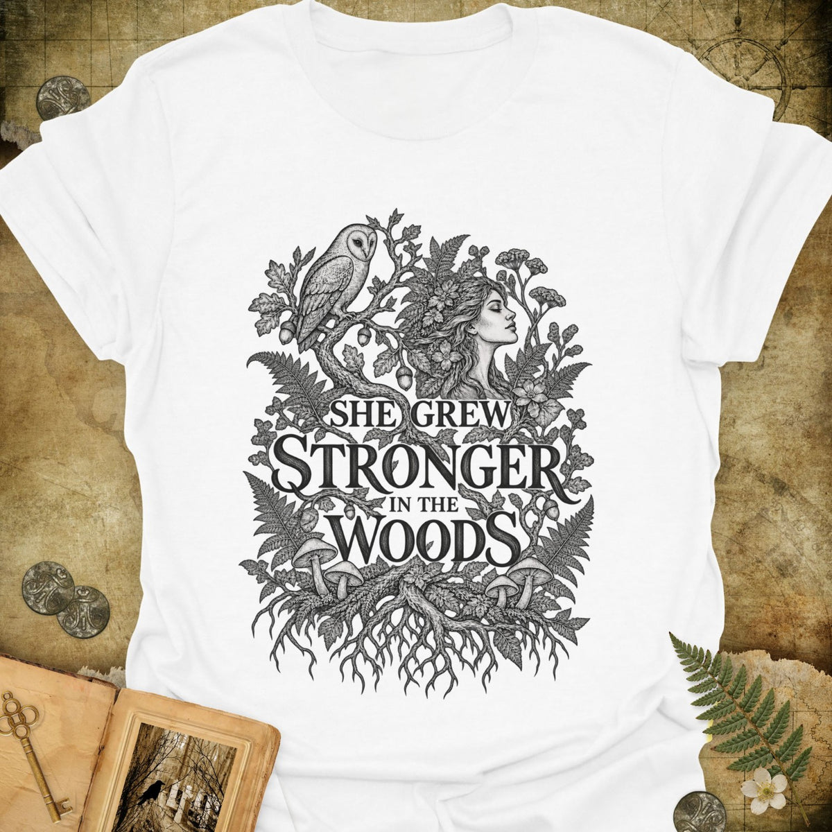 TLWIF Studio | White | Stronger in the Woods T-Shirt