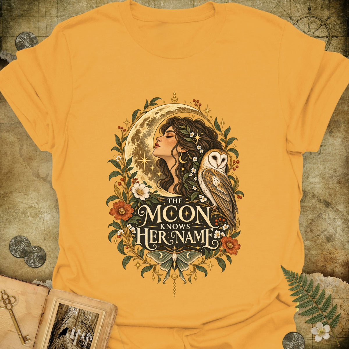 TLWIF Studio | Gold | The Moon Knows Her Name T-Shirt