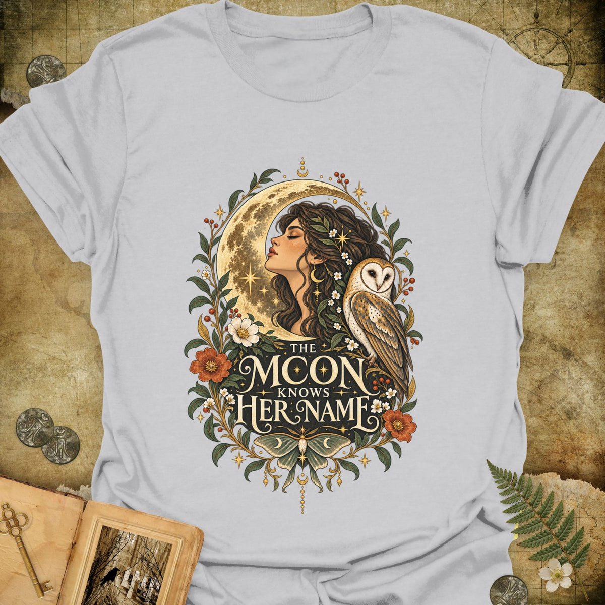 TLWIF Studio | Ice Grey | The Moon Knows Her Name T-Shirt