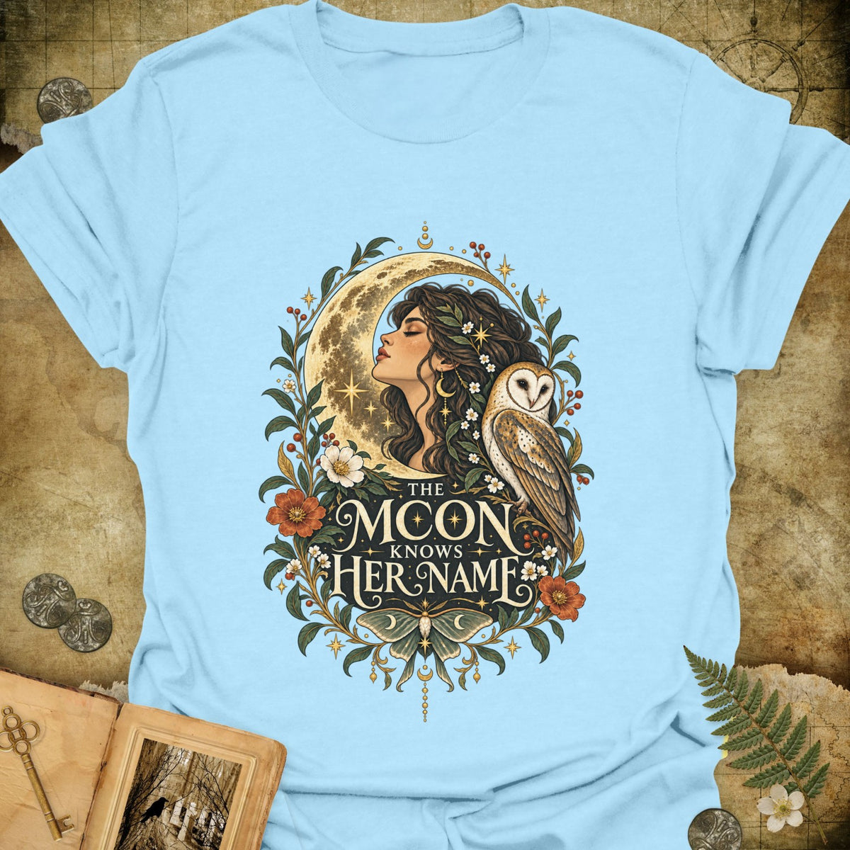 TLWIF Studio | Light Blue | The Moon Knows Her Name T-Shirt