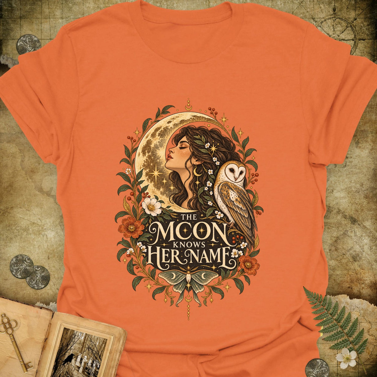 TLWIF Studio | Orange | The Moon Knows Her Name T-Shirt