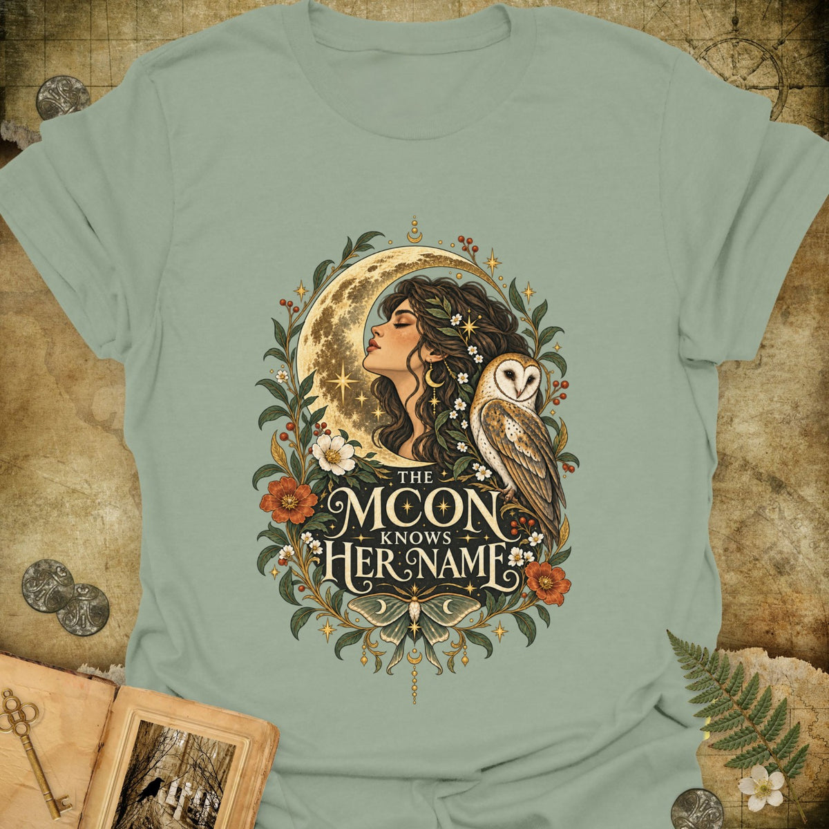 TLWIF Studio | Sage | The Moon Knows Her Name T-Shirt