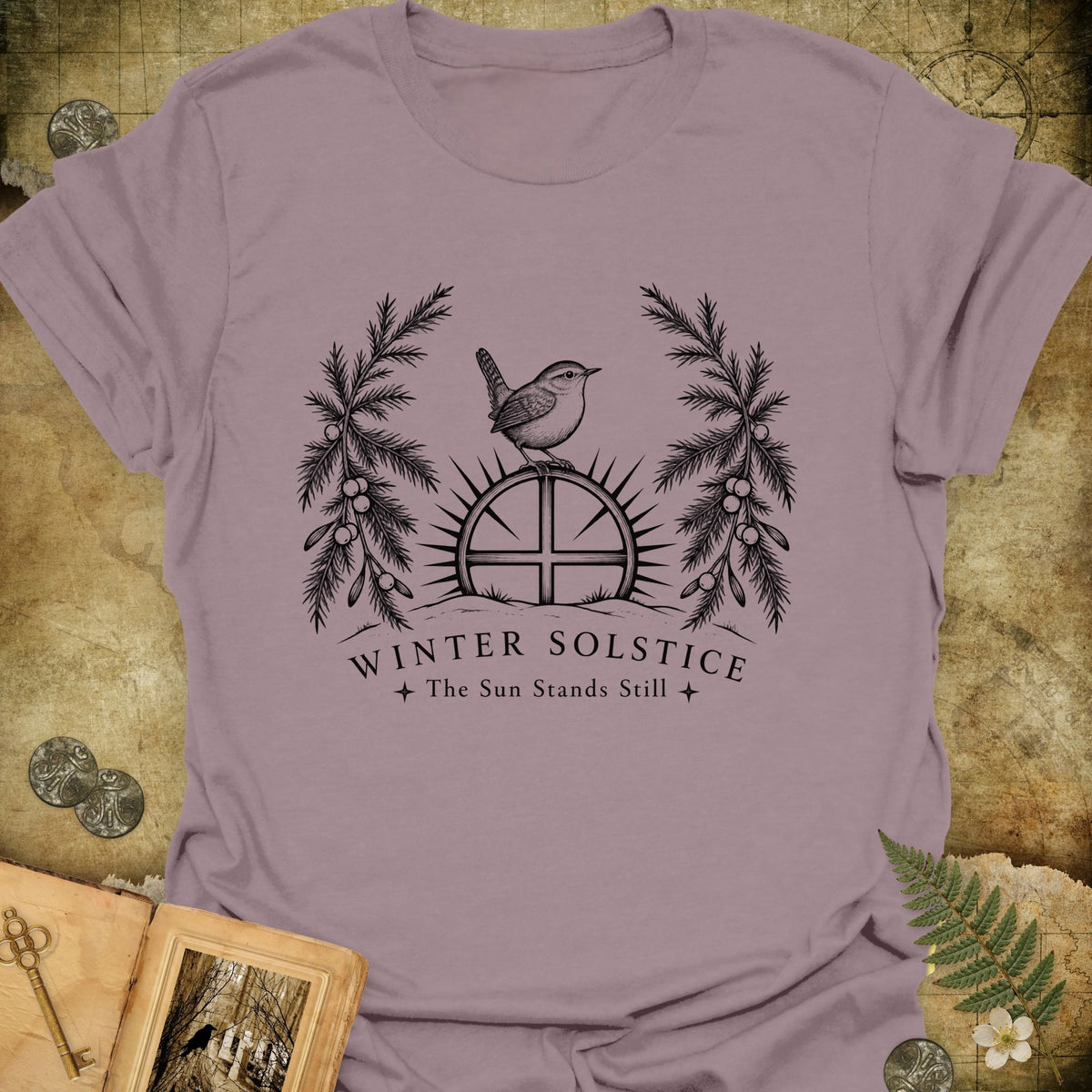 Winter Solstice Sunwheel Emblem T-Shirt - Paragon