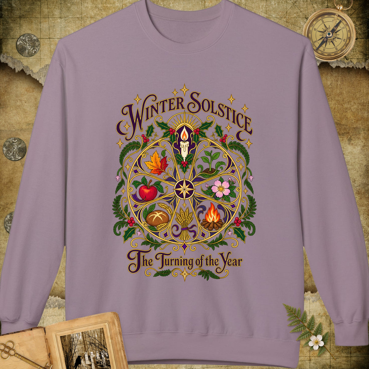 Winter Solstice Wheel of the Year Sweatshirt - Paragon