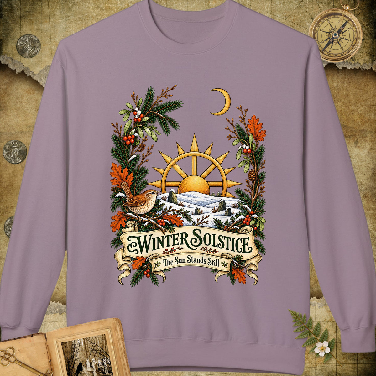 Winter Solstice Wren Crest Sweatshirt - Paragon