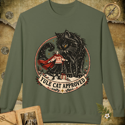 Yule Cat Approved Sweatshirt - Military Green